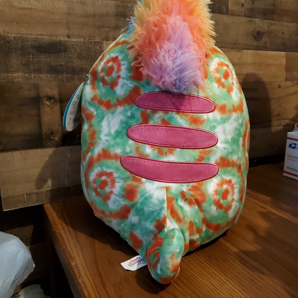 Squishmallows Winifred the Tie-Dye Chameleon 14" Plush 2021 Kellytoy NWT Rare! - Picture 4 of 9
